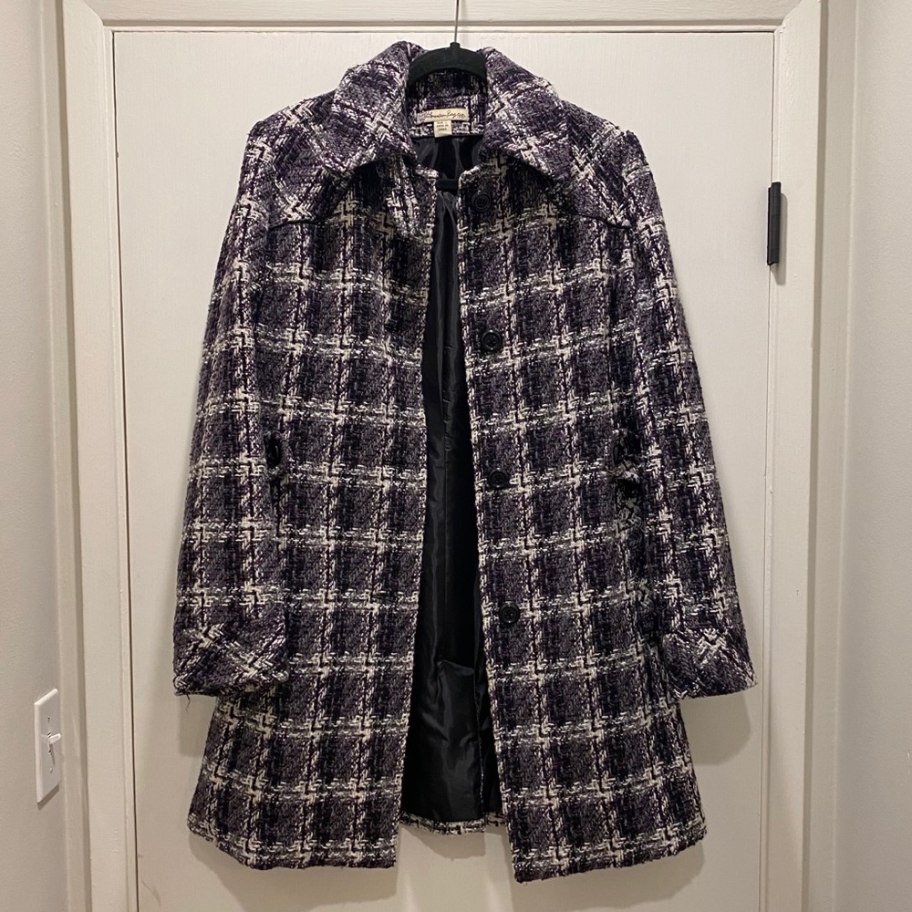 American Rag Cie purple tweed coat